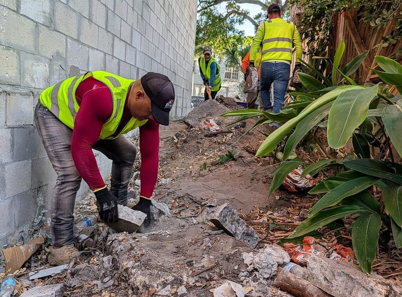 Site Masters crew removing construction debris
