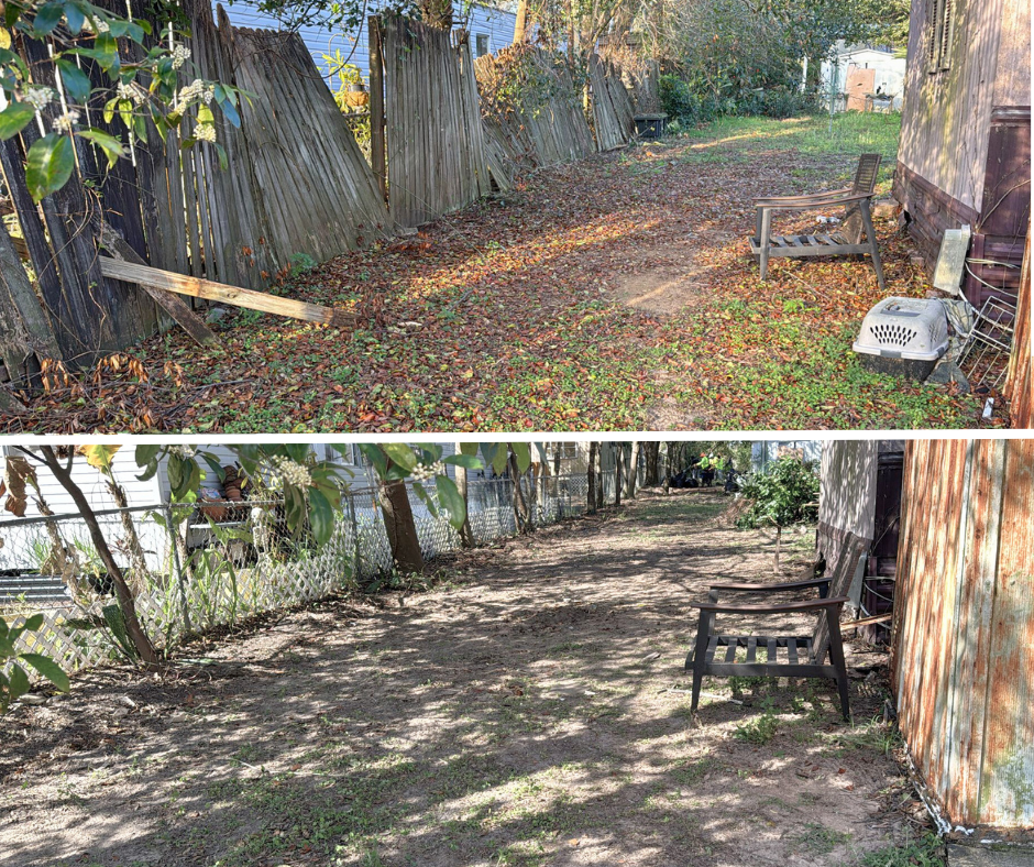 Wooden fence demolition in Tampa Bay